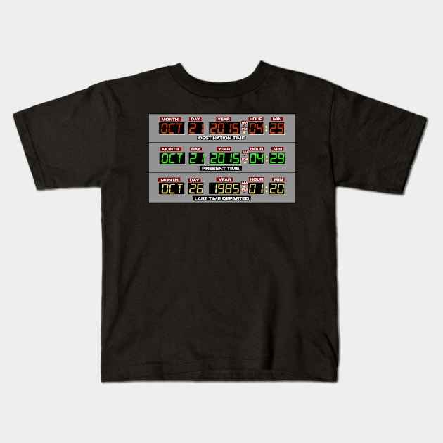 Back to the Future 2 Time Circuits 2015 Kids T-Shirt by MidAtlanticJedi